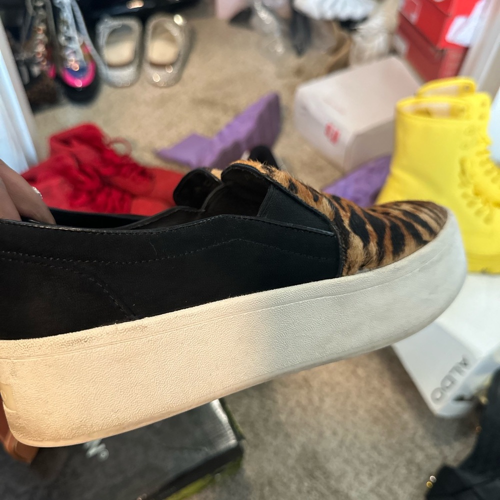 Aldo Brown and Black Flats & Loafers